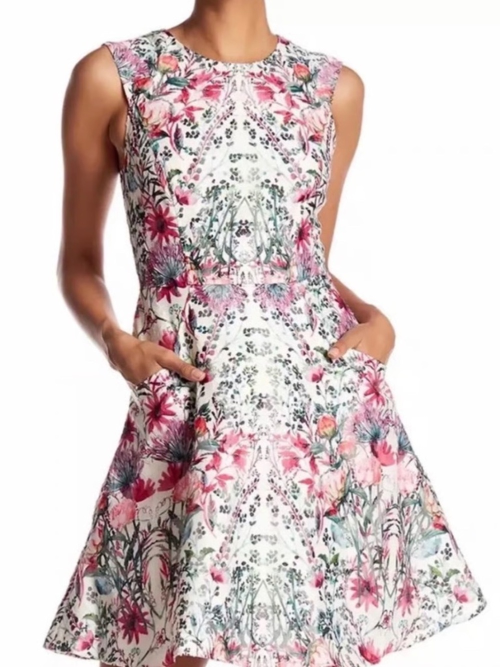 Ted Baker Gaea Sew in Love Bouquet Skater Dress Size 1 US 0/2